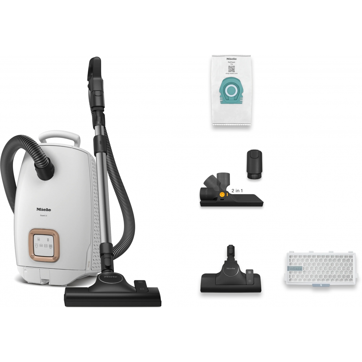 Miele Guard L1 Allergy 890瓦 圓筒式吸塵機 (亮麗白)